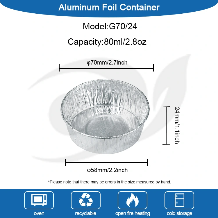 केक बेकिंग कप सिल्वर एल्यूमीनियम पन्नी फूड कंटेनर