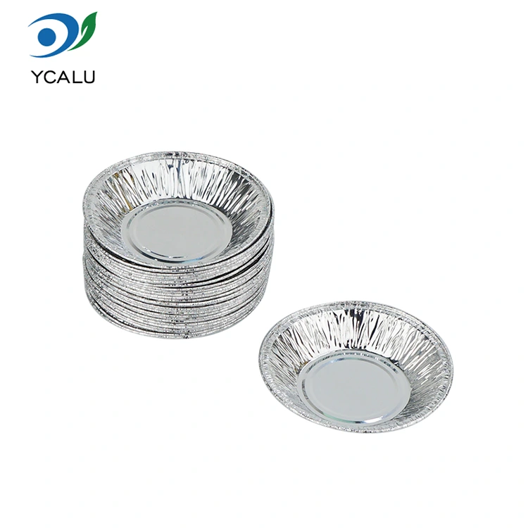 डिस्पोजेबल एयर फ्रायर अंडा टार्ट सिल्वर एल्युमिनियम फॉयल खाद्य कंटेनर