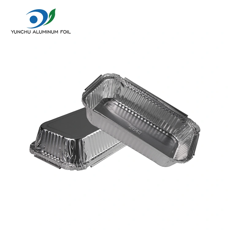डिस्पोजेबल फास्ट फूड बॉक्स बारबेक्यू सिल्वर एल्यूमीनियम पन्नी कंटेनर