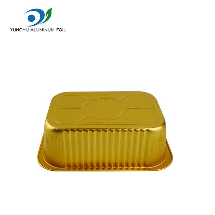 डिस्पोजेबल स्क्वायर सील ग्रैटिन एल्यूमीनियम पन्नी कंटेनर