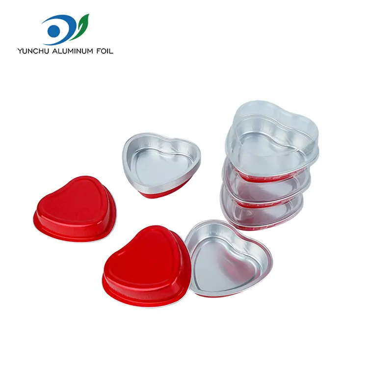 दिल के आकार का केक बेकिंग स्मूथवॉल एल्यूमीनियम पन्नी कंटेनर दिल के आकार का केक बेकिंग स्मूथवॉल एल्यूमीनियम पन्नी कंटेनर