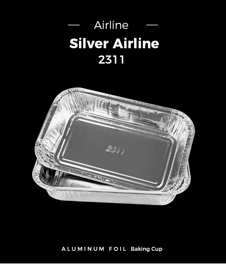 Silver Airline Aluminum Foil Containers