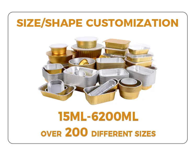 Hexagonal takeaway heat sealed Smoothwall Aluminum Foil Containers