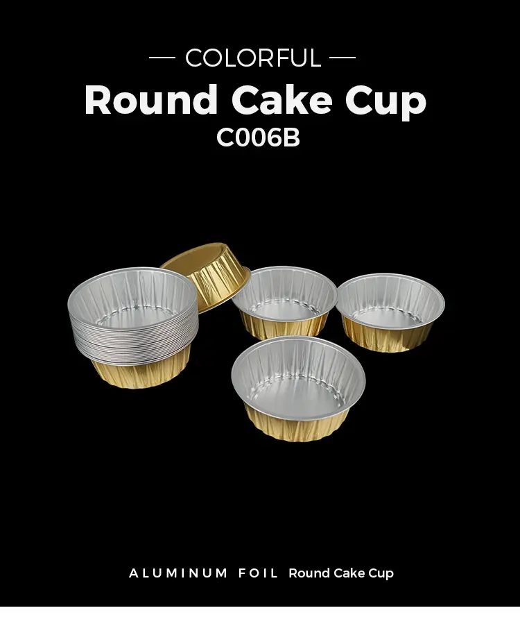 Round cake baking glasses Smoothwall Aluminum Foil Containers