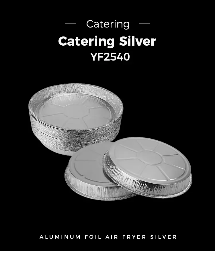 Circular dining Silver Aluminum Foil Containers