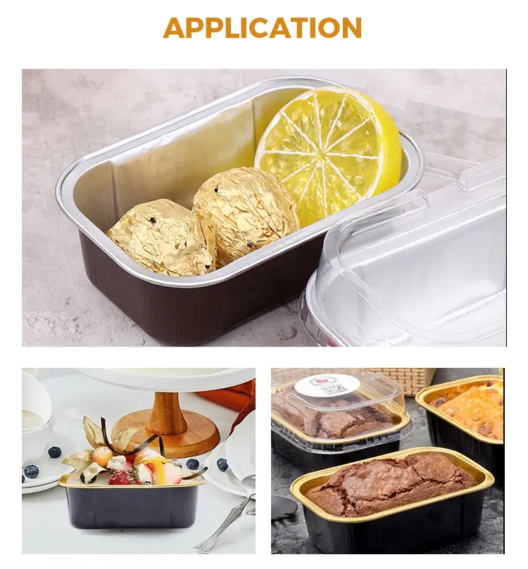 Disposable golden baking sheet square Aluminum Foil Containers