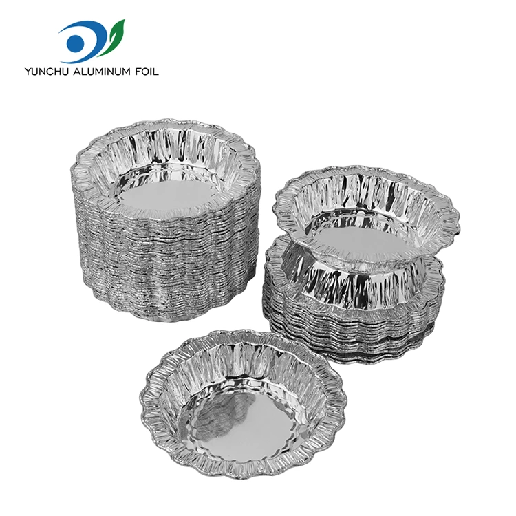लेस राउंड बेकिंग केक सिल्वर एल्युमिनियम फॉयल कंटेनर