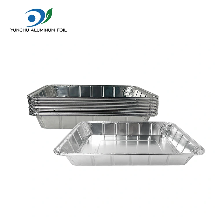 बड़े ग्रील्ड मछली टेकअवे सिल्वर एल्यूमीनियम पन्नी कंटेनर