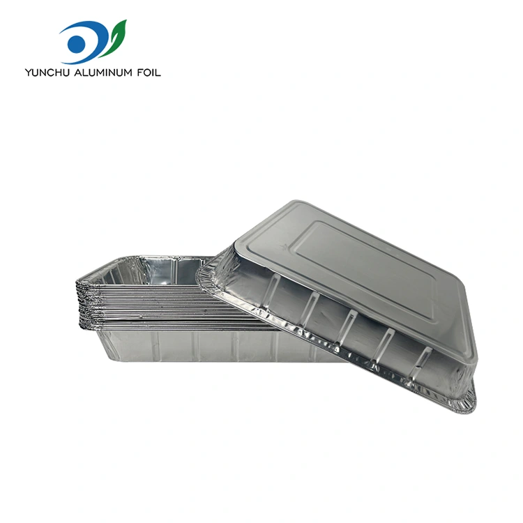 बड़े ग्रील्ड मछली टेकअवे सिल्वर एल्यूमीनियम पन्नी कंटेनर