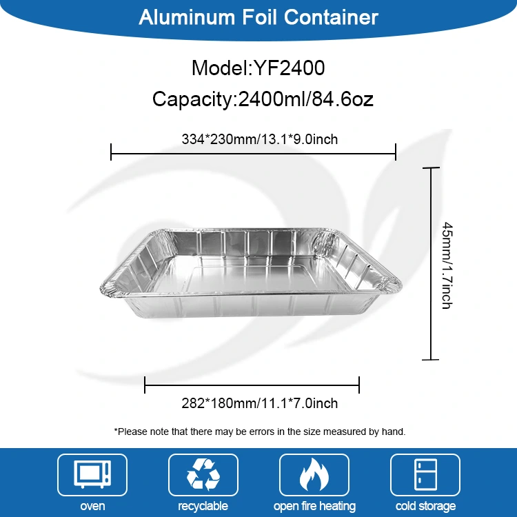बड़े ग्रील्ड मछली टेकअवे सिल्वर एल्यूमीनियम पन्नी कंटेनर