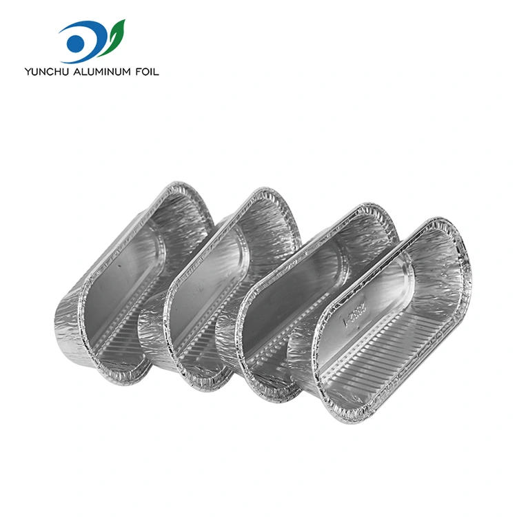 अंडाकार एयर फ्रायर बेकिंग सिल्वर एल्यूमीनियम पन्नी कंटेनर