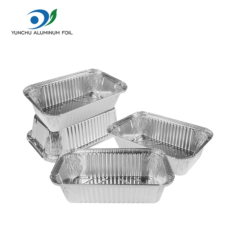 आयताकार एयर फ्रायर पैकिंग सिल्वर एल्यूमीनियम पन्नी कंटेनर आयताकार एयर फ्रायर पैकिंग सिल्वर एल्यूमीनियम पन्नी कंटेनर
