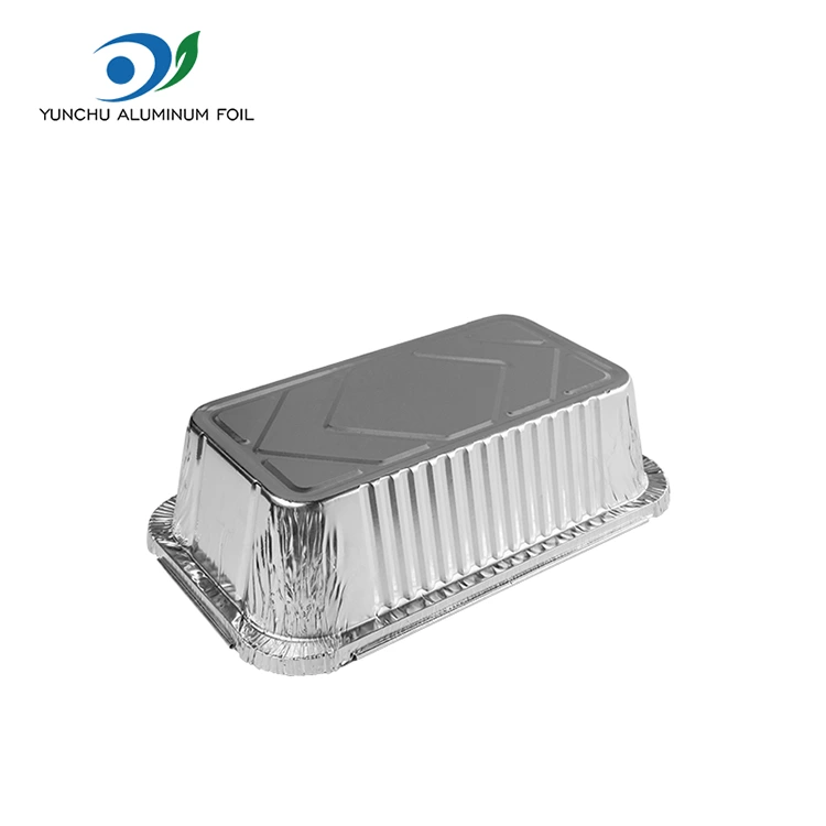 आयताकार एयर फ्रायर पैकिंग सिल्वर एल्यूमीनियम पन्नी कंटेनर