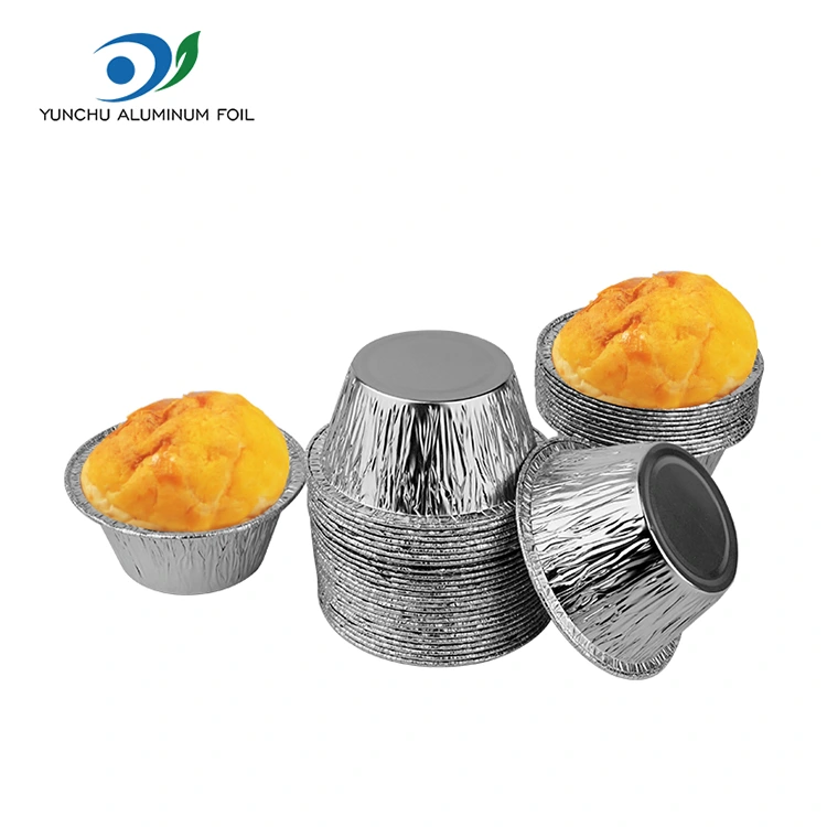 राउंड बेक केक सिल्वर एल्यूमीनियम पन्नी फूड कंटेनर