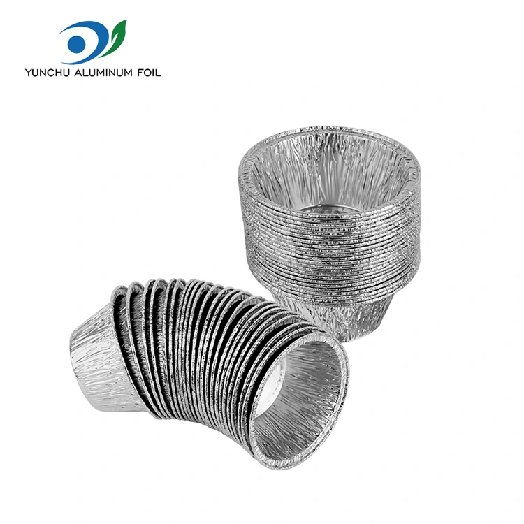 राउंड बेक केक सिल्वर एल्यूमीनियम पन्नी फूड कंटेनर