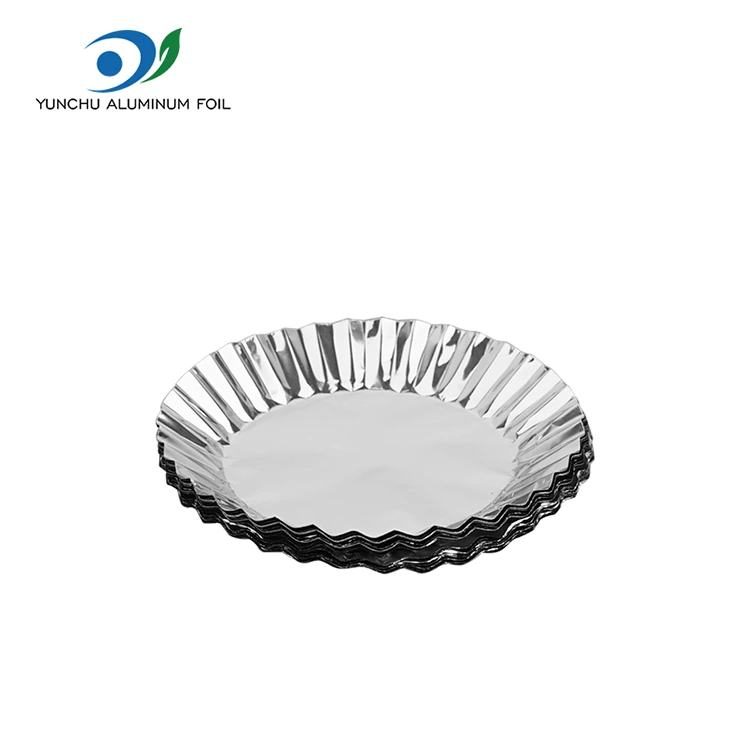 सिल्वर एल्युमिनियम फॉयल फ़ूड कंटेनर के साथ गोल बेकिंग केक टिन