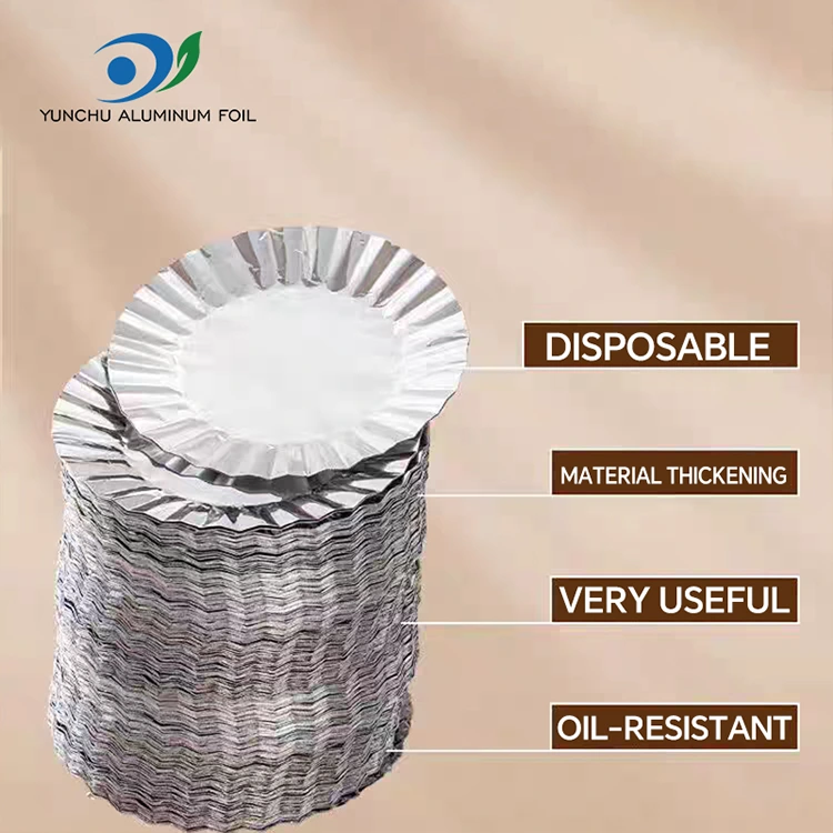 सिल्वर एल्युमिनियम फॉयल फ़ूड कंटेनर के साथ गोल बेकिंग केक टिन