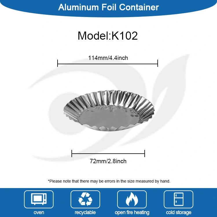 सिल्वर एल्युमिनियम फॉयल फ़ूड कंटेनर के साथ गोल बेकिंग केक टिन