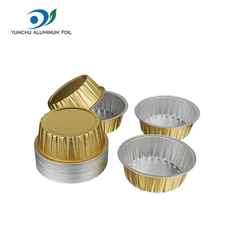 गोल केक बेकिंग ग्लास स्मूथवॉल एल्यूमीनियम पन्नी कंटेनर