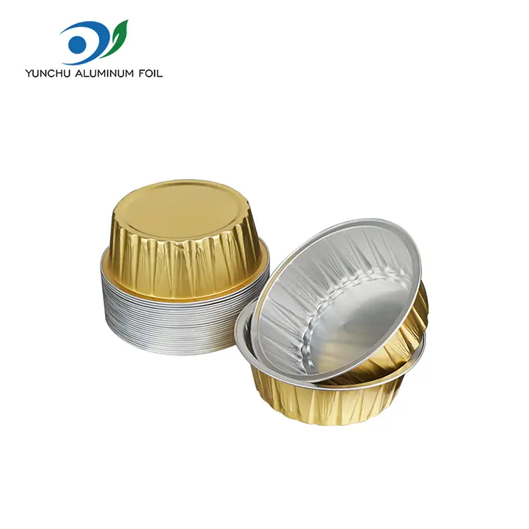 गोल केक बेकिंग ग्लास स्मूथवॉल एल्यूमीनियम पन्नी कंटेनर