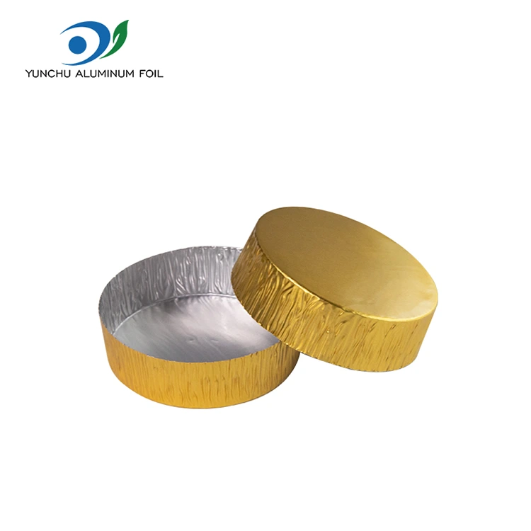 गोल छोटा बेकिंग सिल्वर एल्युमिनियम फॉयल खाद्य कंटेनर