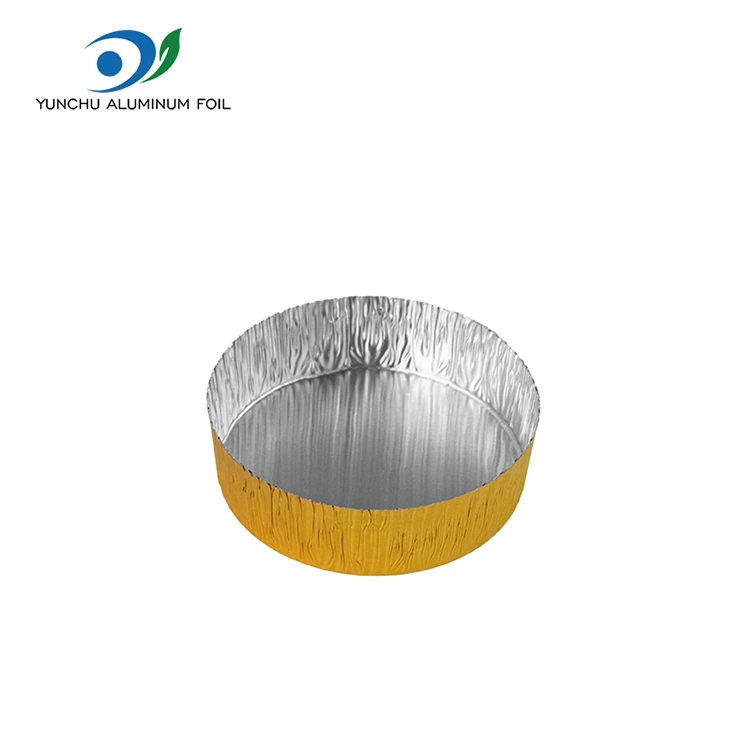 गोल छोटा बेकिंग सिल्वर एल्युमिनियम फॉयल खाद्य कंटेनर