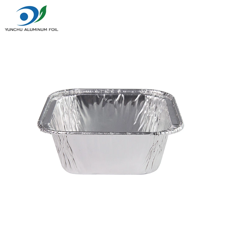 स्क्वायर एयर फ्रायर सिल्वर एल्यूमीनियम पन्नी कंटेनर स्क्वायर एयर फ्रायर सिल्वर एल्यूमीनियम पन्नी कंटेनर