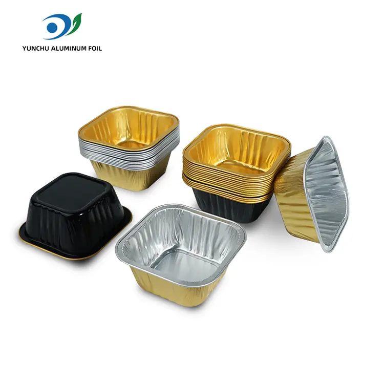 स्क्वायर बेकिंग केक स्मूथवॉल एल्यूमीनियम पन्नी कंटेनर स्क्वायर बेकिंग केक स्मूथवॉल एल्यूमीनियम पन्नी कंटेनर