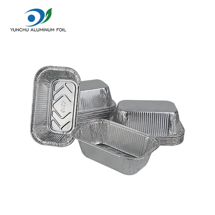 स्क्वायर केक बेकिंग सिल्वर एल्यूमीनियम पन्नी कंटेनर