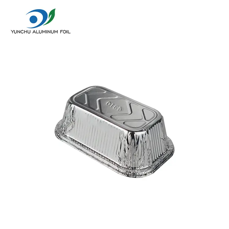 स्क्वायर केक बेकिंग सिल्वर एल्यूमीनियम पन्नी कंटेनर