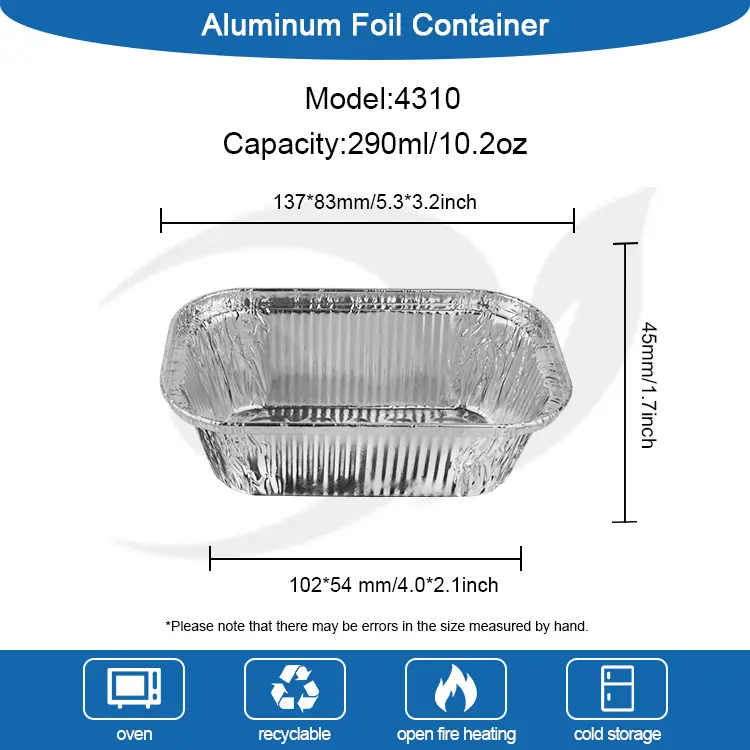 स्क्वायर केक बेकिंग सिल्वर एल्यूमीनियम पन्नी कंटेनर